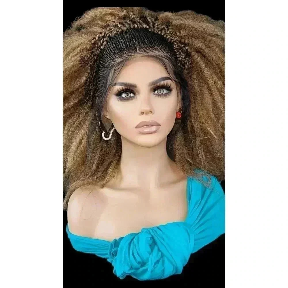braided wigs, 100% handmade, chic short afro style, gorgeous, vibrant colors NWT - Picture 11 of 15